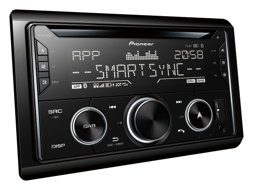 Pioneer Autoradio FH-S820DAB Schwarz 2-DIN CD-Tuner mit DAB+, Bluetooth, USB, Spotify und Pioneer Smart Sync App