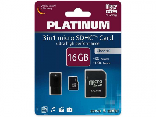 Platinum MicroSDHC Card 64GB CL10