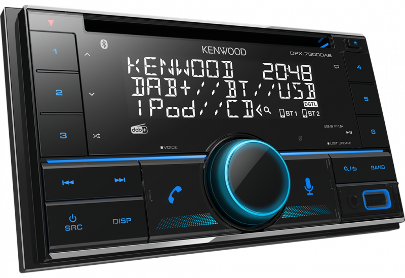 Kenwood Autoradio DPX-7300DAB Bluetooth, DAB+, Amazon Alexa Control, 2-DIN