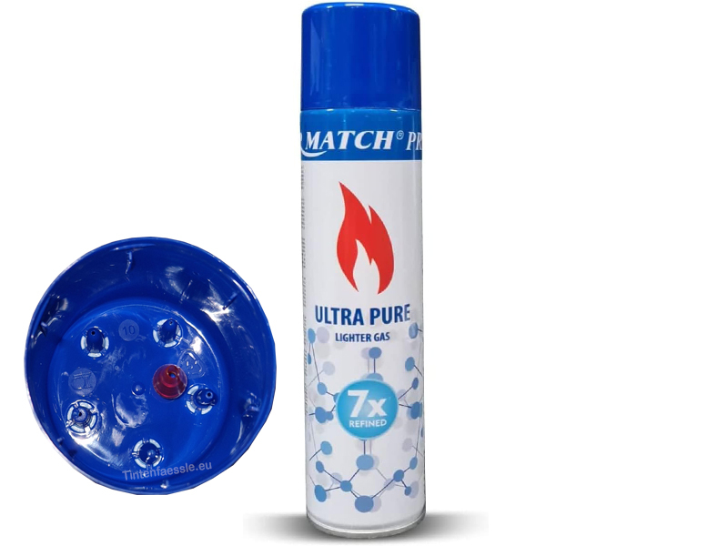 Silver Match Premium Butan Gas Nachfüllgas 300ml für Feuerzeuge und Flammbierbrenner