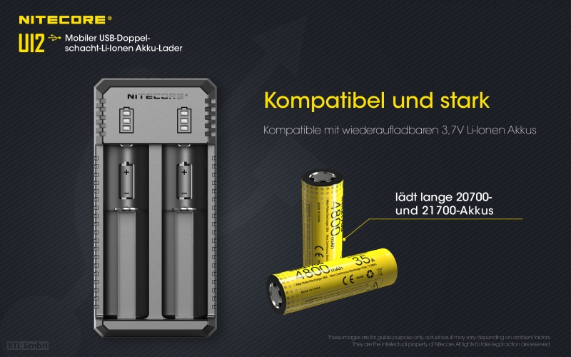 Nitecore USB Lader UI2 Ladegerät