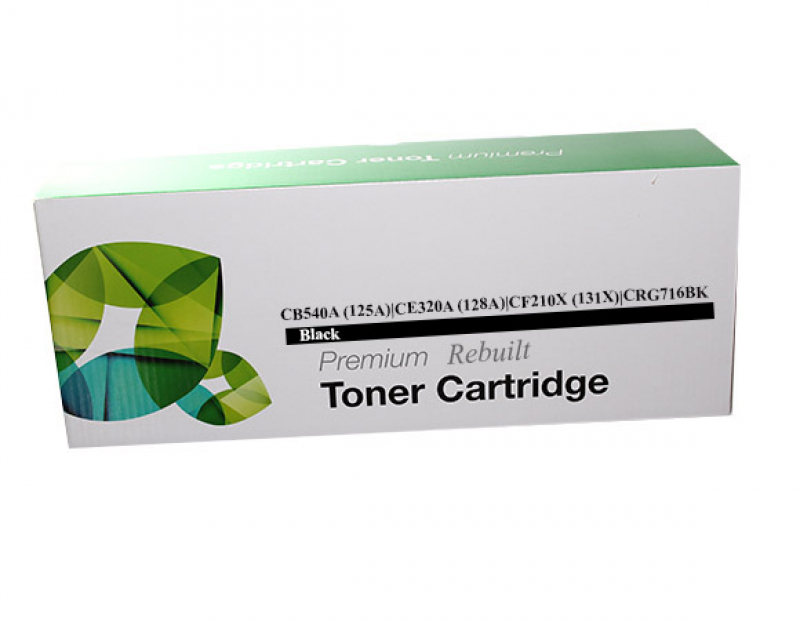 Kompatibler HP CB540A Nr. 125A Rebuilt Premium Toner Schwarz ersetzt CB540A, CE320A und CF210X