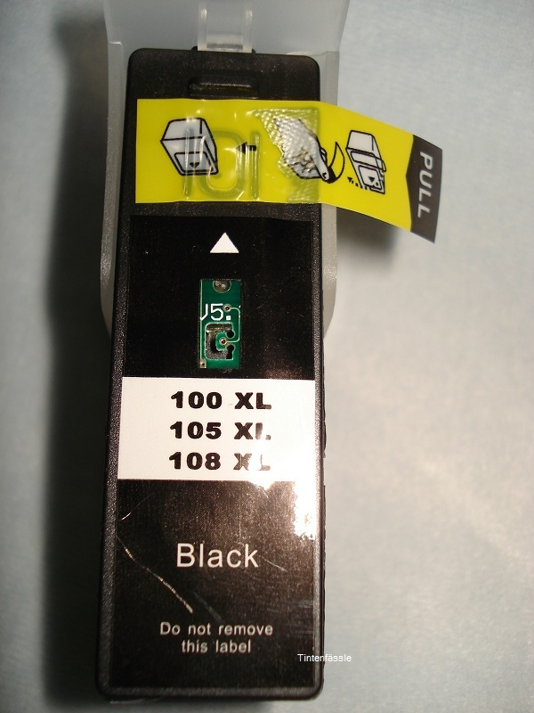 Lexmark Nr.100XL kompatible Druckerpatrone mit Chip, black mit 20ml Inhalt, ersetzt 14N1068E