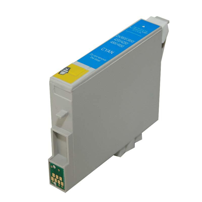 Epson T0612 kompatible Druckerpatrone, mit Chip, cyan mit 18ml Inhalt, ersetzt 8715946360188